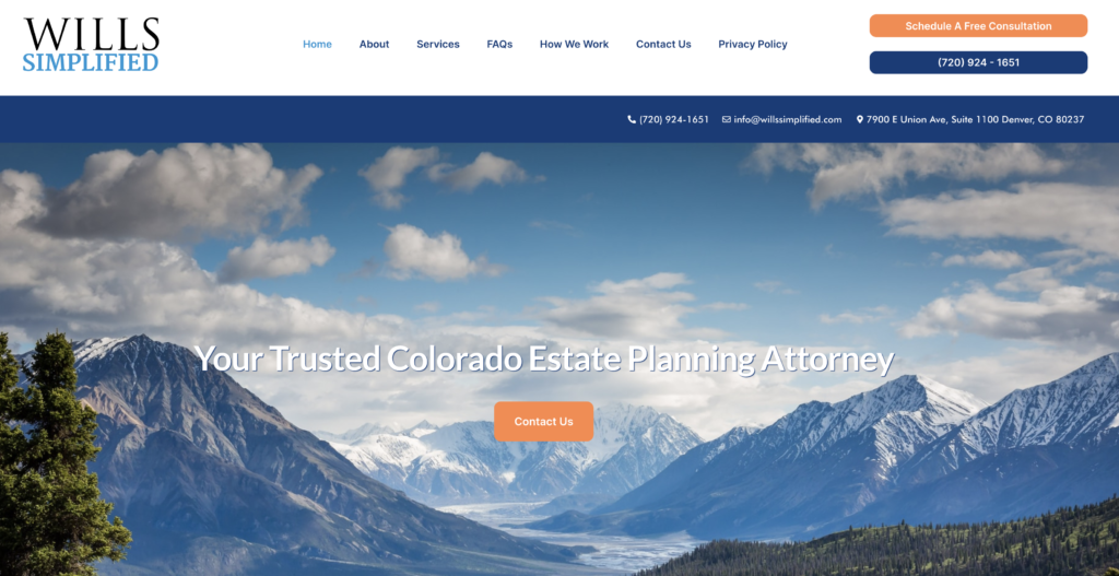 estate planning lawyer website design